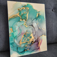 Load image into Gallery viewer, Green Abyss | 9&quot; x 12&quot; | Alcohol ink art
