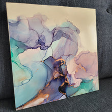 Load image into Gallery viewer, The wind at your back | 10&quot; x 10&quot; | Alcohol ink art
