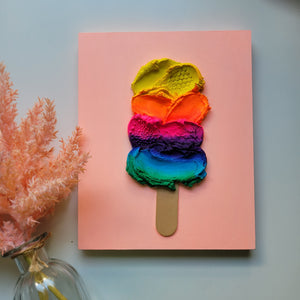 Rainbow Bliss on a stick | 8" x 10 " | food artwork