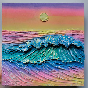 Pastel Dreams on the Horizon | 8"x8" |seascape artwork