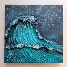 Load image into Gallery viewer, Midnight Swell | 12&quot; x 12&quot; | Texture abstract
