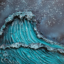 Load image into Gallery viewer, Midnight Swell | 12&quot; x 12&quot; | Texture abstract
