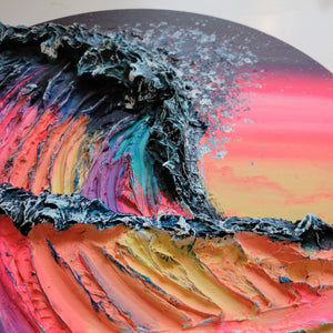 Prismatic Crest | 16" Round | 3D Ocean texture artwork