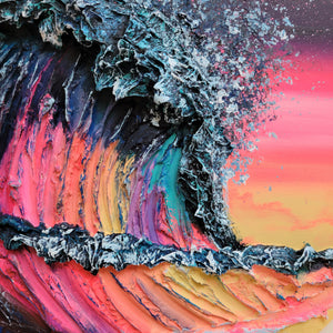 Prismatic Crest | 16" Round | 3D Ocean texture artwork
