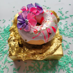 Golden Aura Twist| 4" x 4" | Fake Donut