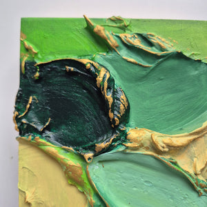 Emerald Waves |5"x 7 " | Acrylic 3D texture