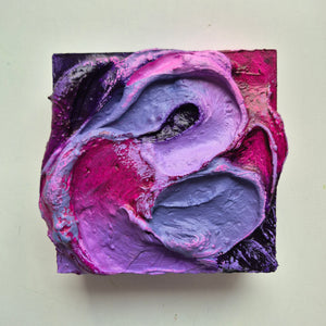 Plum Peace | 5" x 5" | Acrylic Texture art for sale