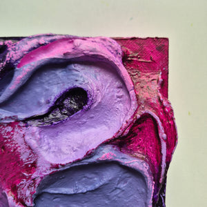 Plum Peace | 5" x 5" | Acrylic Texture art for sale