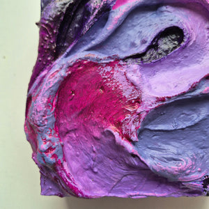 Plum Peace | 5" x 5" | Acrylic Texture art for sale