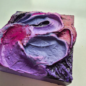 Plum Peace | 5" x 5" | Acrylic Texture art for sale