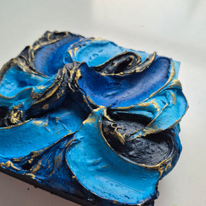 Cobalt Cascade | 6" x 6" | Toronto artwork for sale
