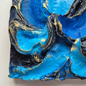 Cobalt Cascade | 6" x 6" | Toronto artwork for sale