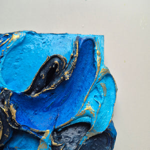 Cobalt Cascade | 6" x 6" | Toronto artwork for sale