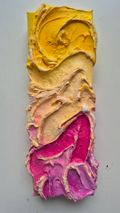 Sunset fusion | 4" x 12" | abstract art for sale