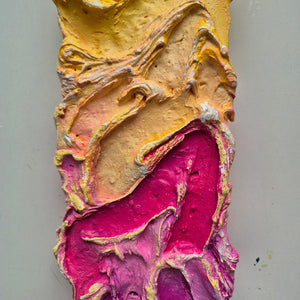 Sunset fusion | 4" x 12" | abstract art for sale
