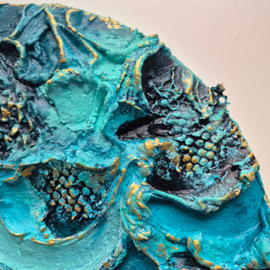 Dragon scales | 12" round | Texture art for sale