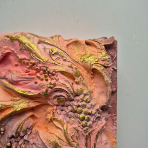 Peach sunrise | 5" x 7" | 3D Texture acrylic art for sale
