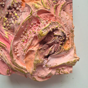 Peach sunrise | 5" x 7" | 3D Texture acrylic art for sale
