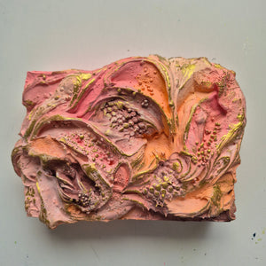 Peach sunrise | 5" x 7" | 3D Texture acrylic art for sale