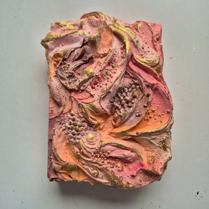 Peach sunrise | 5" x 7" | 3D Texture acrylic art for sale