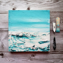 Load image into Gallery viewer, Rough Waters | 12x12| Ocean Abstract art for sale
