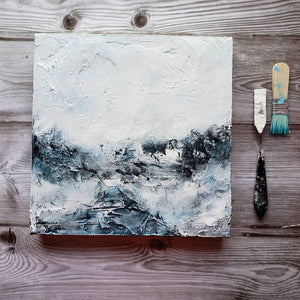 Dark Waters | 12x12 | Abstract art for sale