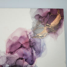 Load image into Gallery viewer, Purple Bloom | 12x12 | Alcohol ink art for sale
