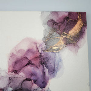 Purple Bloom | 12x12 | Alcohol ink art for sale