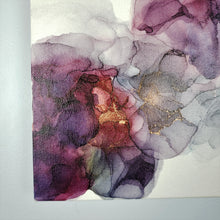 Load image into Gallery viewer, Purple Bloom | 12x12 | Alcohol ink art for sale

