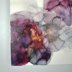 Purple Bloom | 12x12 | Alcohol ink art for sale