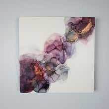 Load image into Gallery viewer, Purple Bloom | 12x12 | Alcohol ink art for sale
