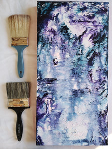 Purple Waterfall | 12x24 | Abstract art for sale