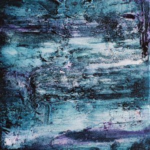 Blue waters | 8 x 8 |  abstract ocean | artwork for sale