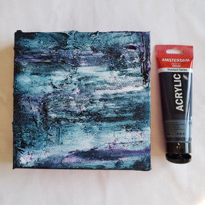 Blue waters | 8 x 8 |  abstract ocean | artwork for sale