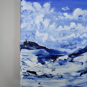 Breath of Fresh Air | 8x8 | Cloudscape ocean abstract | Art for sale