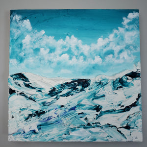 Azure | 12x12 | Cloudscape | Abstract art for sale