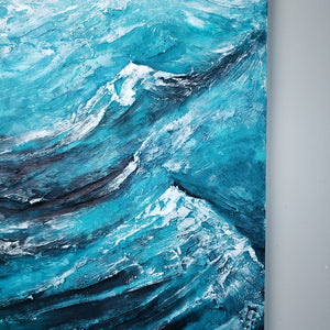 Inhale | 30x24 | Ocean  Abstract art for sale California art gallery