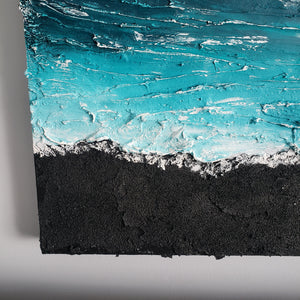 Waves & Whispers | 48x48 | Large Ocean landscape art for sale