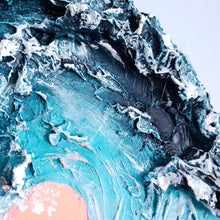 Load image into Gallery viewer, Orange Crush | 12&quot; Round | Orange Blue Ocean Abstract
