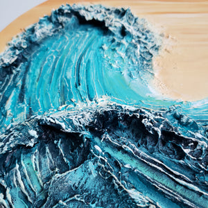 Bright Mornings | 10" Round | Ocean abstract landscape