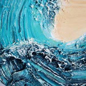 Bright Mornings | 10" Round | Ocean abstract landscape