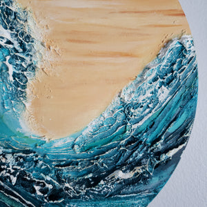 Bright Mornings | 10" Round | Ocean abstract landscape