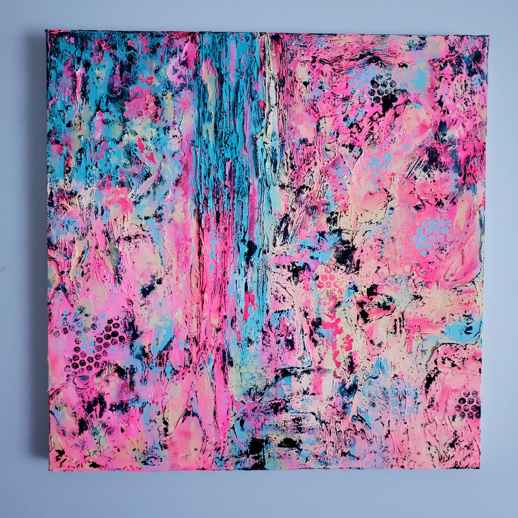 Hot Summer  | 24 x 24 | Colorful Abstract Toronto art for sale