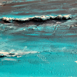 The Beach is Calling | 24" x 48" | Texture 3D beach florida artwork for sale