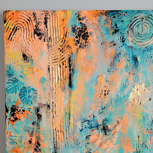Working on my mind | 30 x 40 | Tropical abstract fine art ontario for sale
