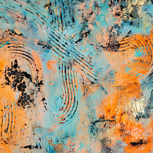 Working on my mind | 30 x 40 | Tropical abstract fine art ontario for sale
