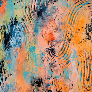 Working on my mind | 30 x 40 | Tropical abstract fine art ontario for sale