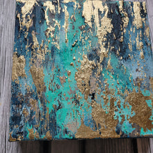 Load image into Gallery viewer, Wishing stone # 1 | 8 x 8 | abstract toronto art gallery | Gold Leaf

