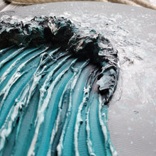 Load image into Gallery viewer, Phoenix Wave | 16&quot; Round | Ocean Wave Texture abstract paintings
