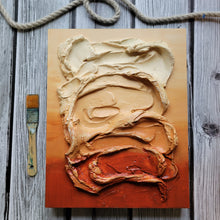 Load image into Gallery viewer, Cappuccino anyone? | 14 x 11 | 3D Texture abstract paintings for sale
